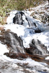 Laurel Falls in the Winter.